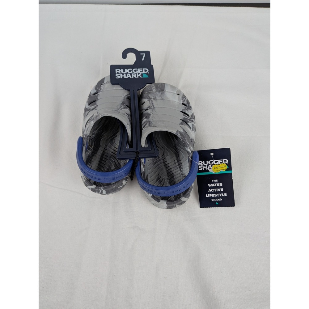 Rugged Shark Kids Size 7 Water Active Lifestyle Water‎ Shoes Sandals Gray Camo
